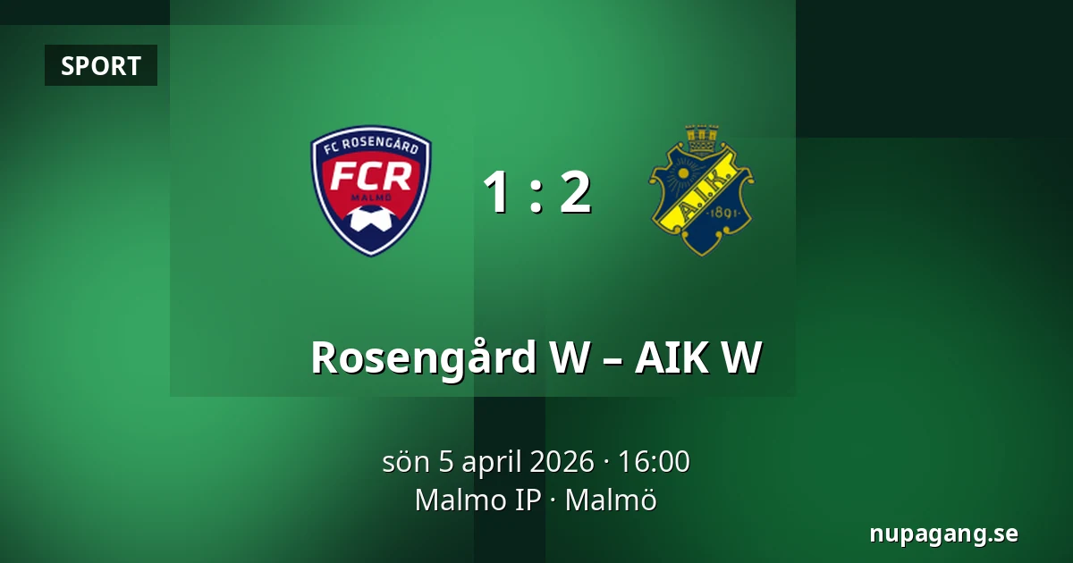 Rosengård W – AIK W — Malmo IP, Malmö