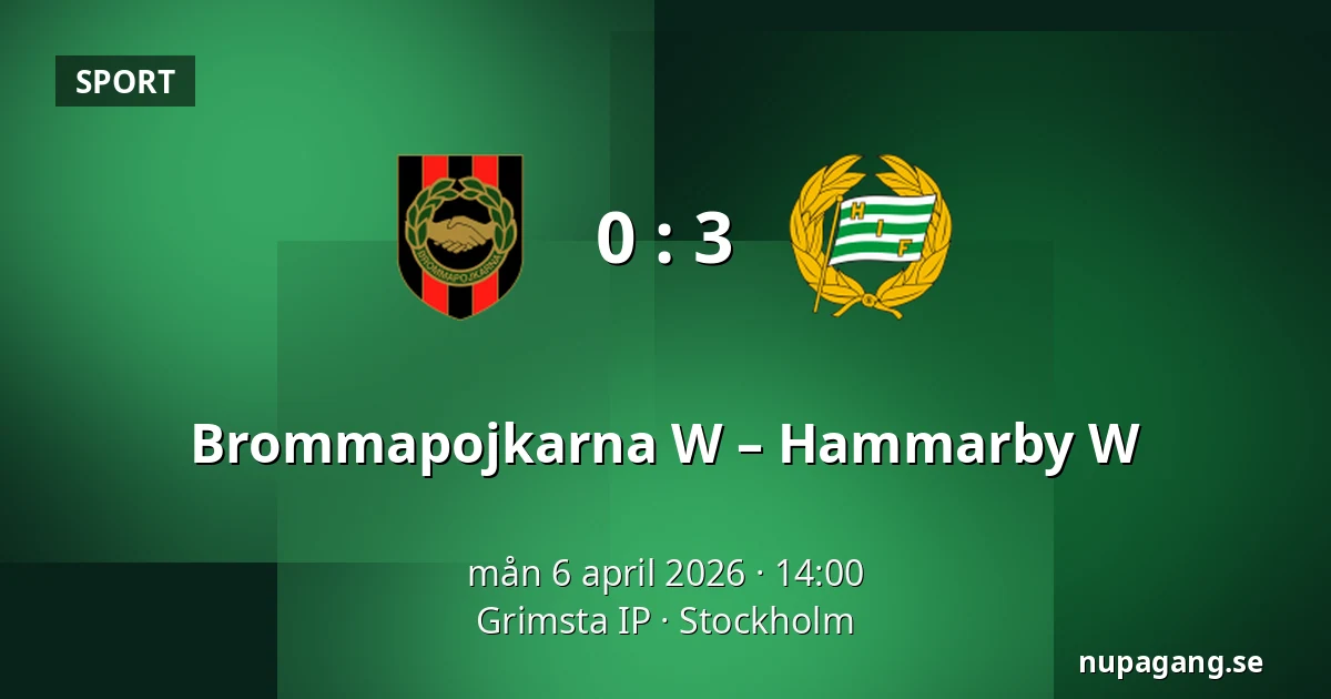 Brommapojkarna W – Hammarby W — Grimsta IP, Stockholm