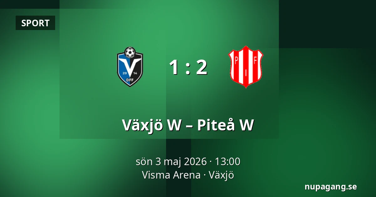 Växjö W – Piteå W — Visma Arena, Växjö