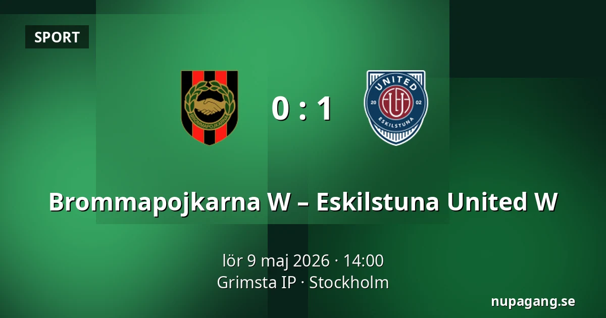 Brommapojkarna W – Eskilstuna United W — Grimsta IP, Stockholm