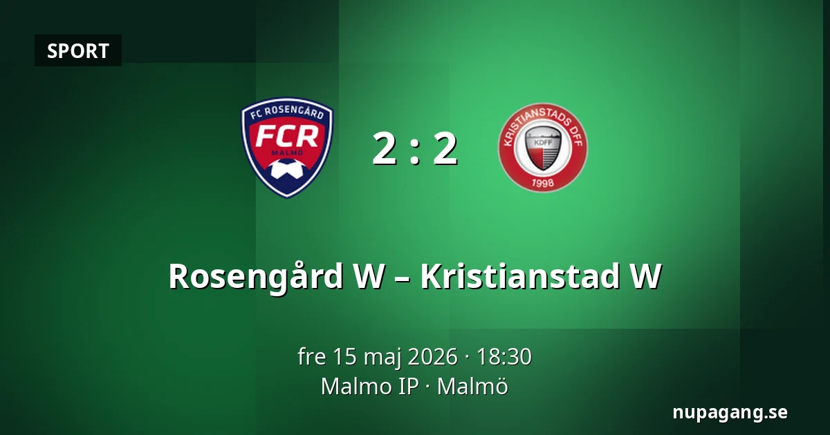 Rosengård W – Kristianstad W — Malmo IP, Malmö