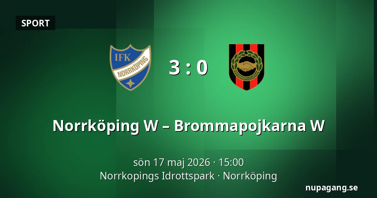 Norrköping W – Brommapojkarna W — Norrkopings Idrottspark, Norrköping