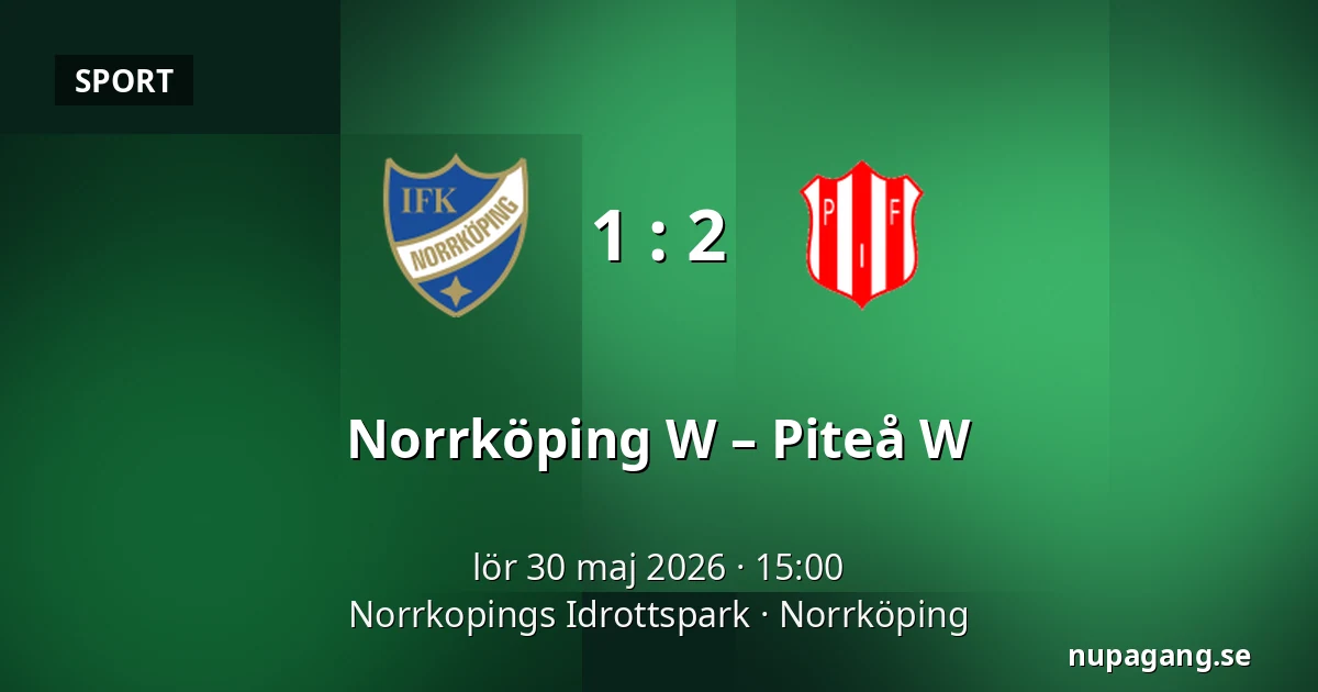Norrköping W – Piteå W — Norrkopings Idrottspark, Norrköping