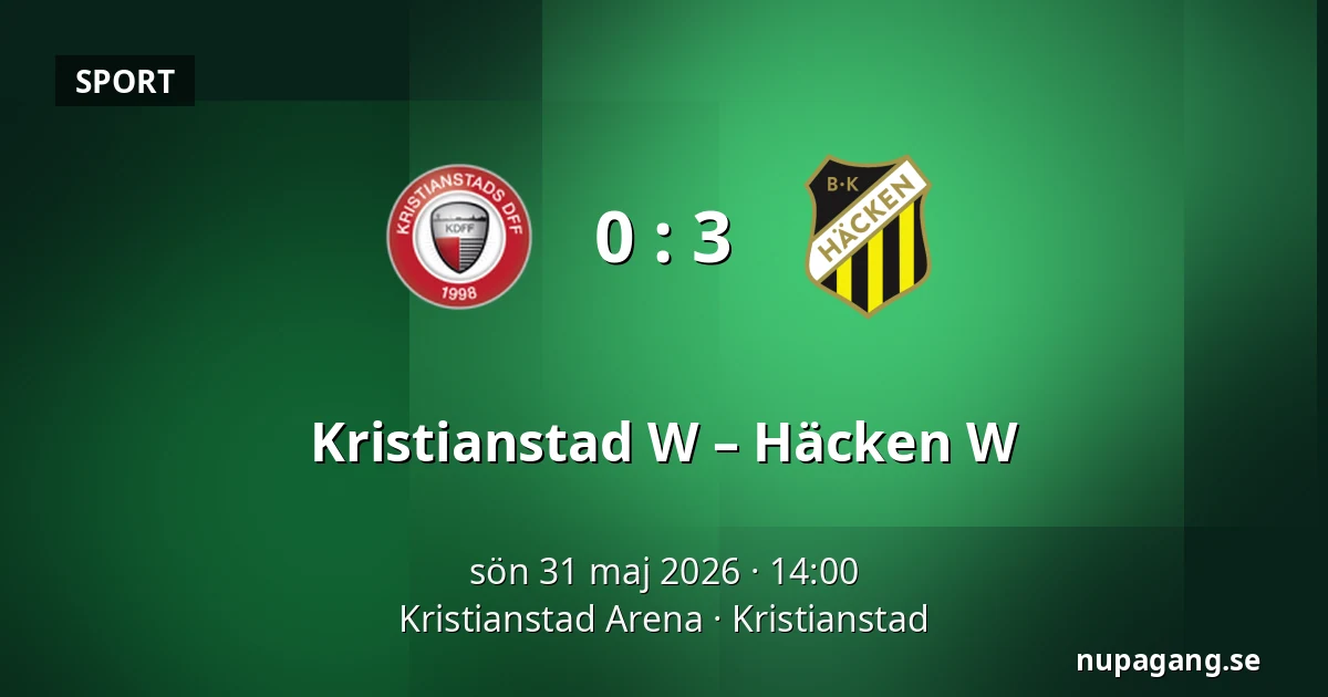 Kristianstad W – Häcken W — Kristianstad Arena, Kristianstad