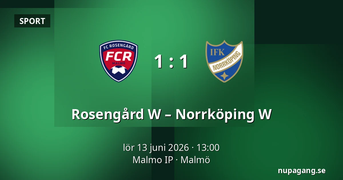 Rosengård W – Norrköping W — Malmo IP, Malmö
