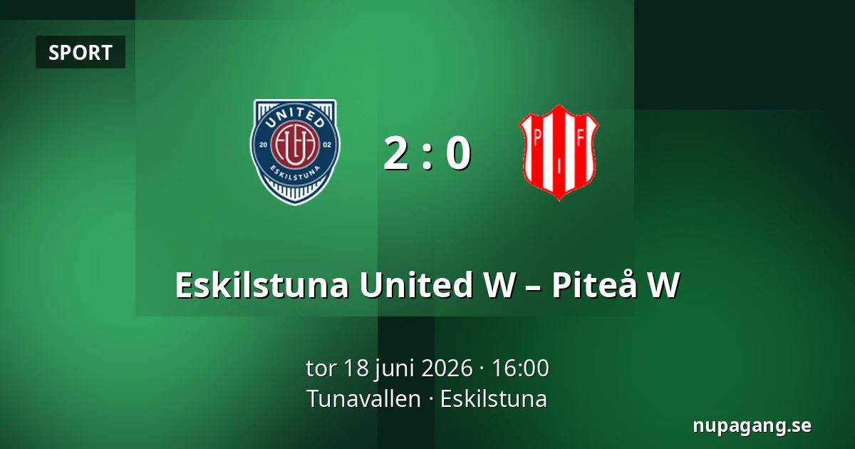 Eskilstuna United W – Piteå W — Tunavallen, Eskilstuna