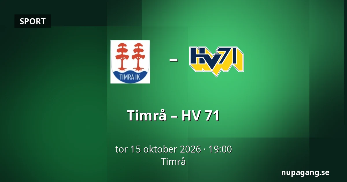 Timrå – HV 71 — Timrå