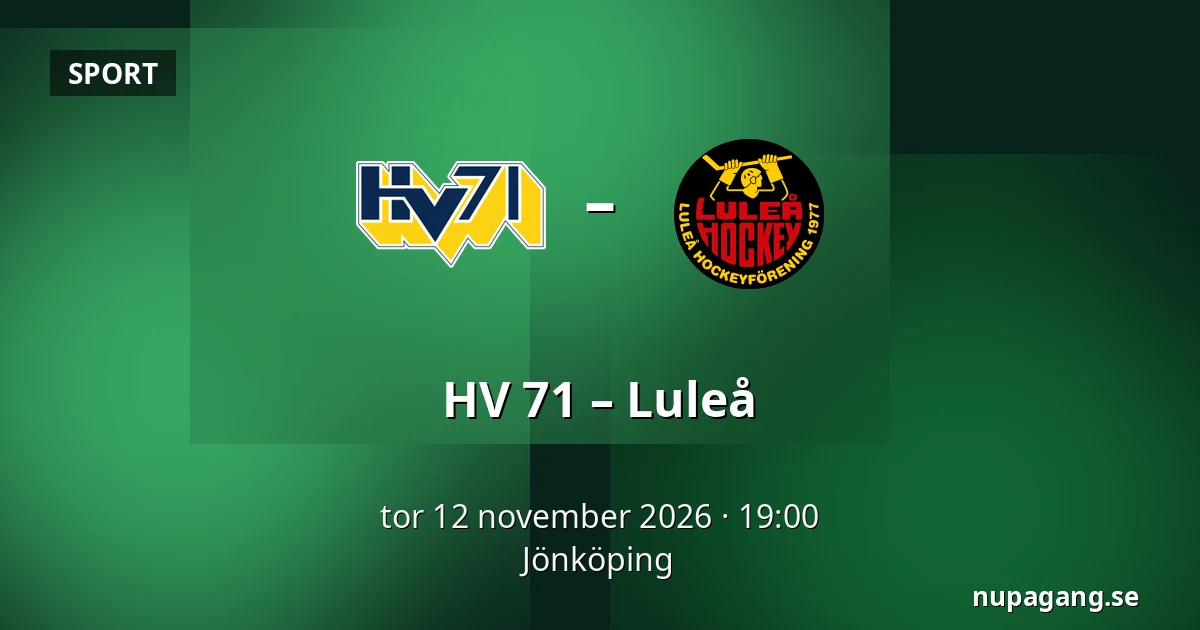 HV 71 – Luleå — Jönköping