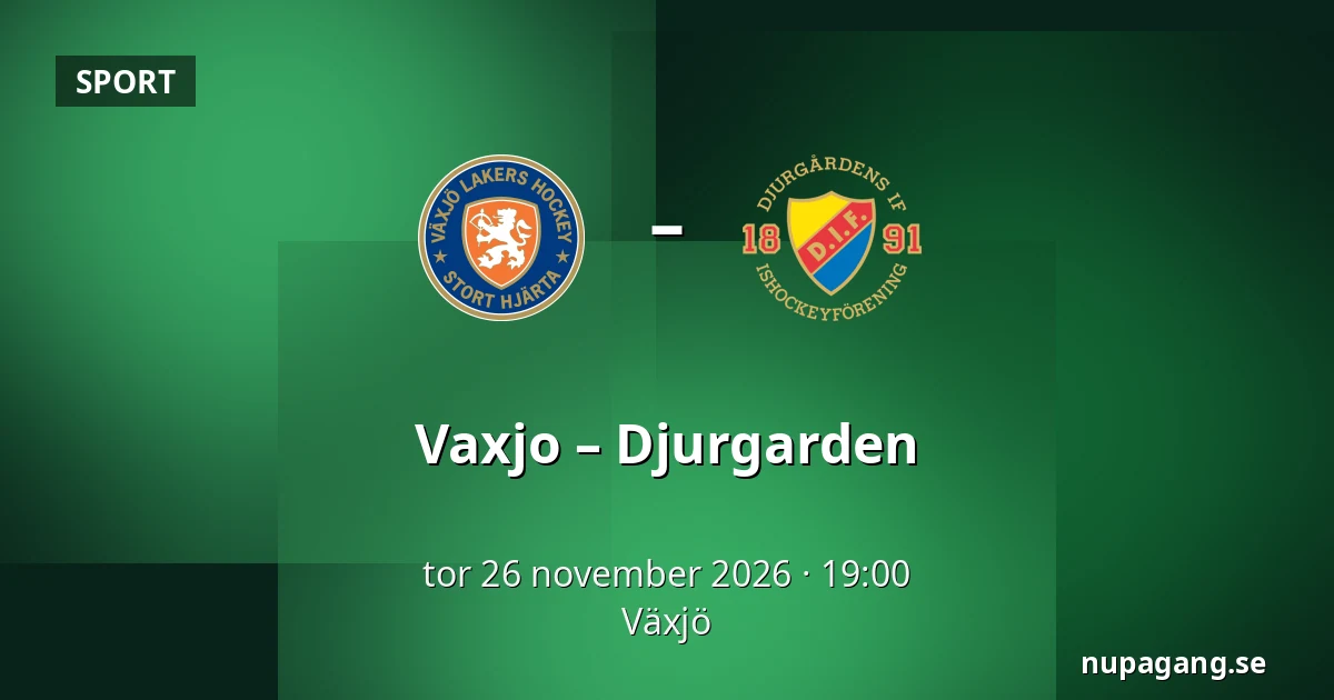 Vaxjo – Djurgarden — Växjö