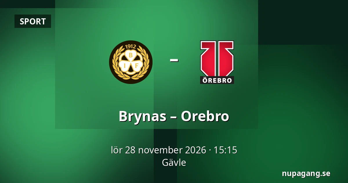 Brynas – Orebro — Gävle