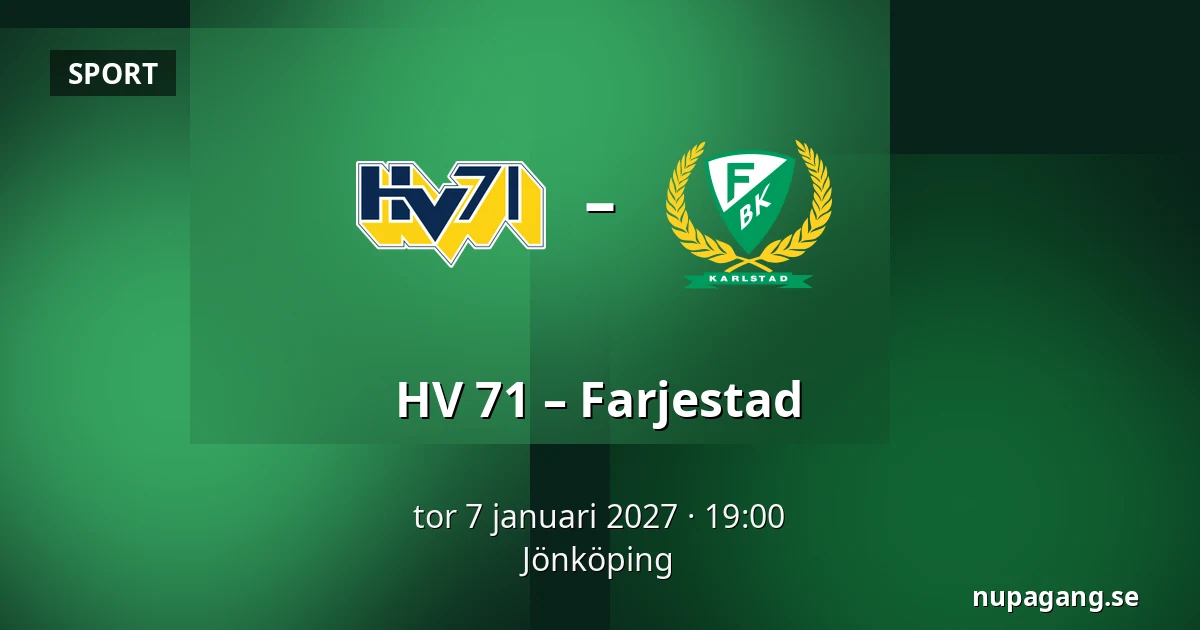 HV 71 – Farjestad — Jönköping