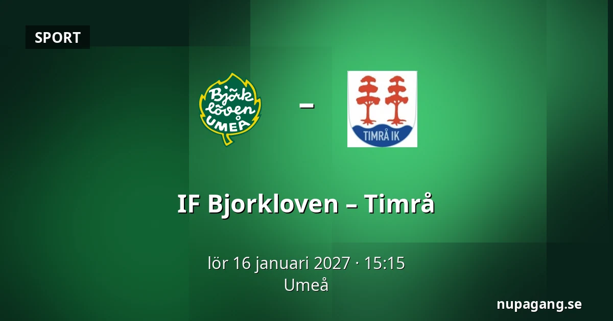 IF Bjorkloven – Timrå — Umeå