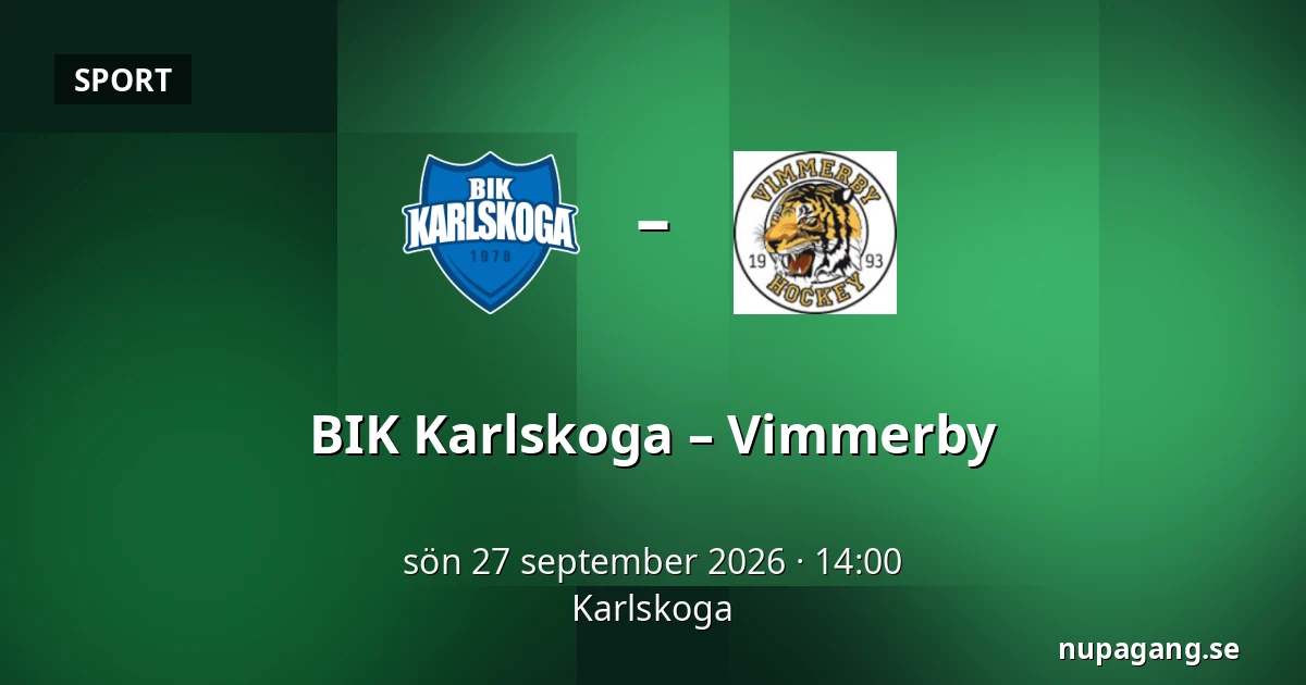 BIK Karlskoga – Vimmerby — Karlskoga