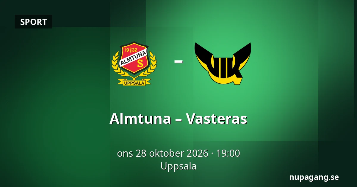 Almtuna – Vasteras — Uppsala