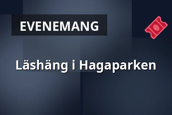 Läshäng i Hagaparken — Haga Park, Solna