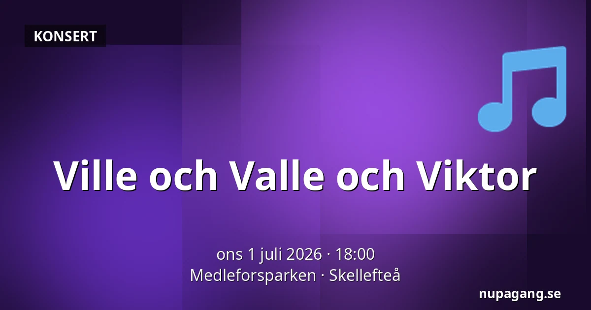 Ville och Valle och Viktor — Medleforsparken, Skellefteå