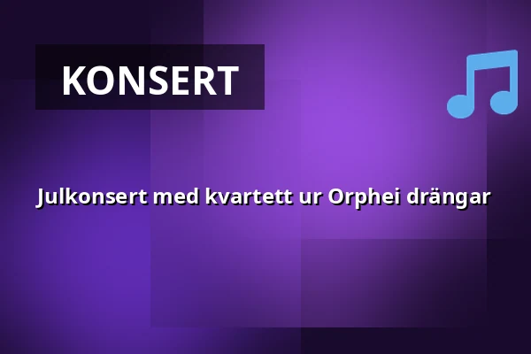 Julkonsert med kvartett ur Orphei drängar — Elghammar slott, Stjärnhov