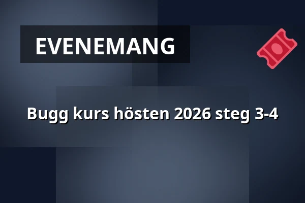 Bugg kurs hösten 2026  steg 3-4 — Ekebo nöjescentrum, Munka Ljungby