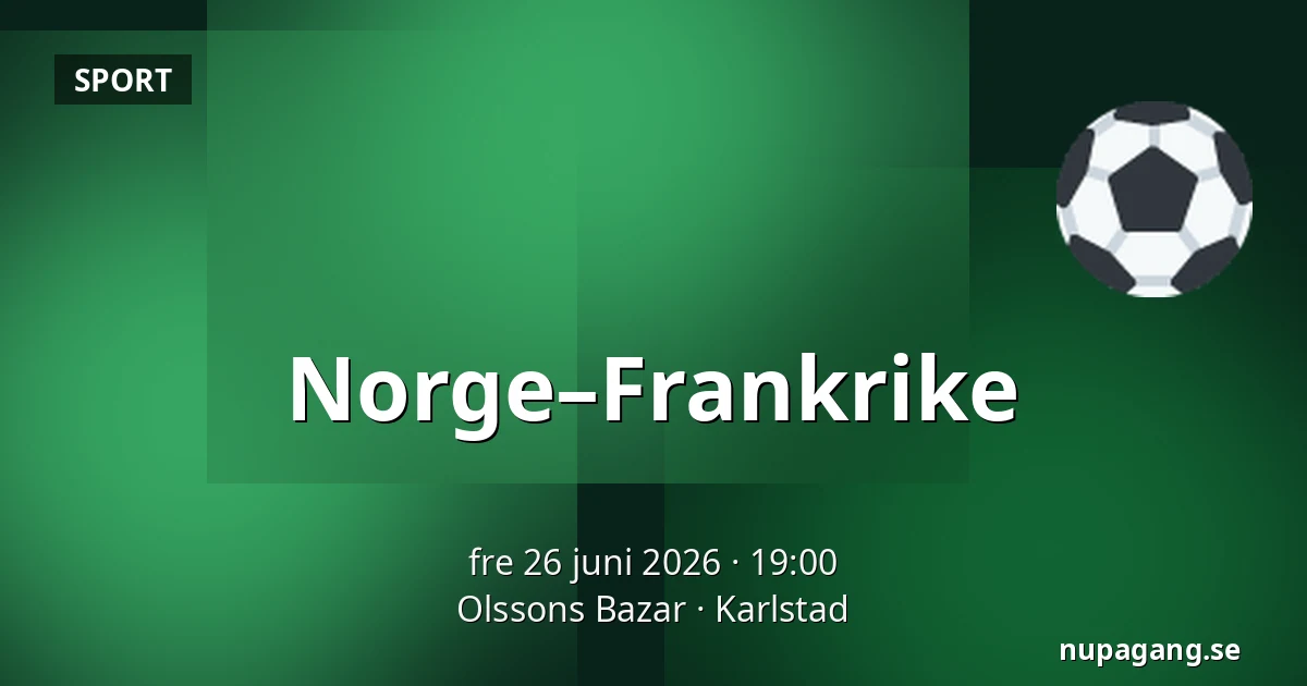 Norge–Frankrike — Olssons Bazar, Karlstad