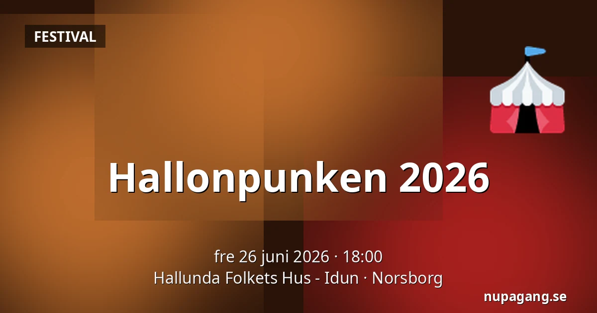 Hallonpunken 2026 — Hallunda Folkets Hus - Idun, Norsborg