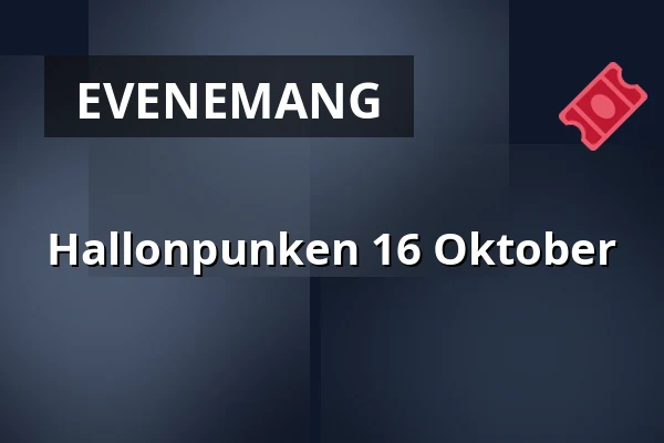 Hallonpunken 16 Oktober — Hallunda Folkets Hus - Idun, Norsborg