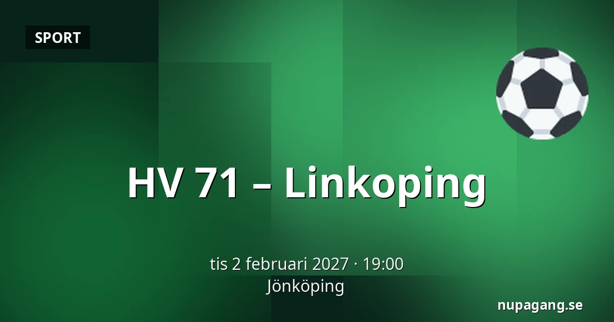 HV 71 – Linkoping — Jönköping