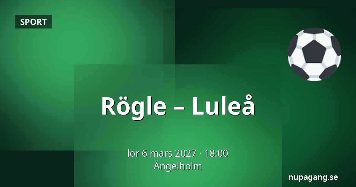 Rögle – Luleå — Ängelholm