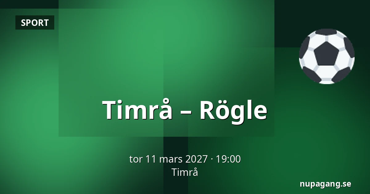 Timrå – Rögle — Timrå