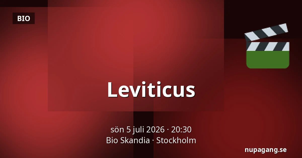 Leviticus — Bio Skandia, Stockholm
