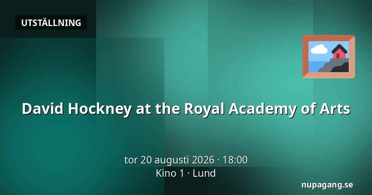 David Hockney at the Royal Academy of Arts — Kino 1, Lund