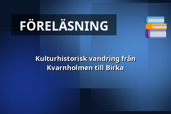 Kulturhistorisk vandring från Kvarnholmen till Birka — Vid busshållplatsen Tre Kronor utanför Munspelet på Kvarnholmen, Nacka, Nacka