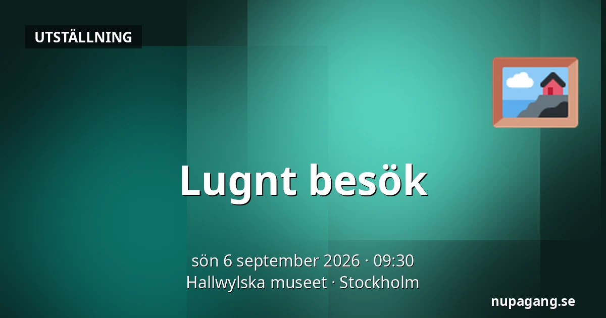 Lugnt besök — Hallwylska museet, Stockholm