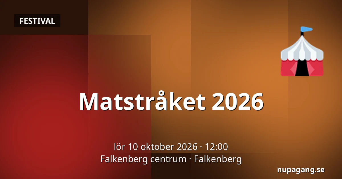 Matstråket 2026 — Falkenberg centrum, Falkenberg