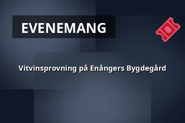 Vitvinsprovning på Enångers Bygdegård — Enångers Bygdegård, Enånger, ENÅNGER