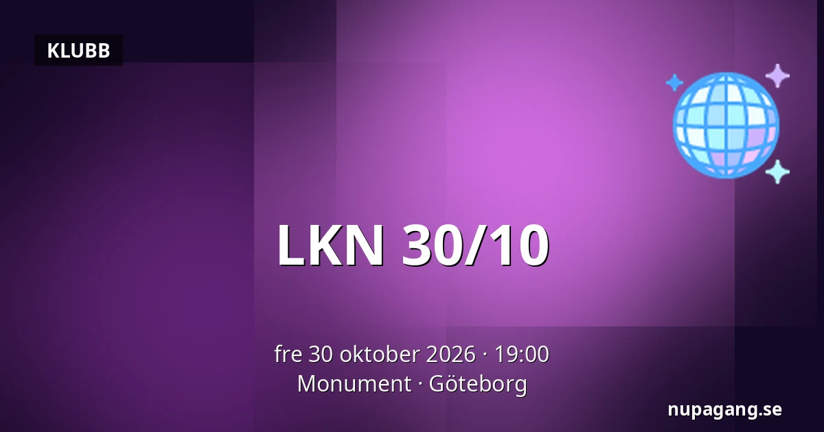 LKN 30/10 — Monument, Göteborg