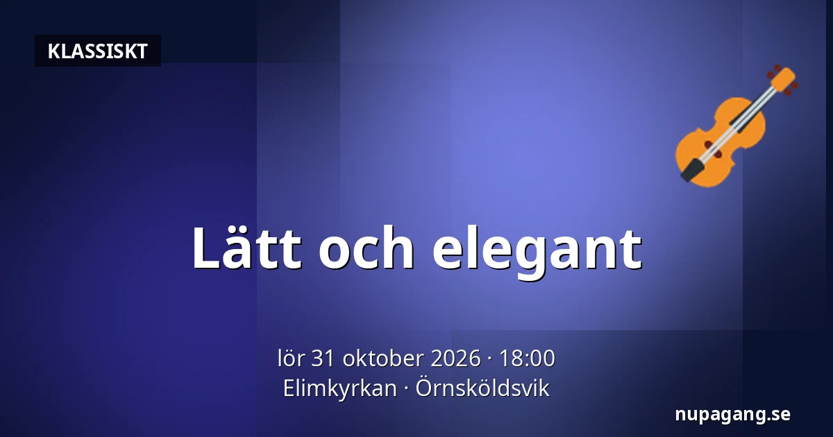 Lätt och elegant — Elimkyrkan, Örnsköldsvik