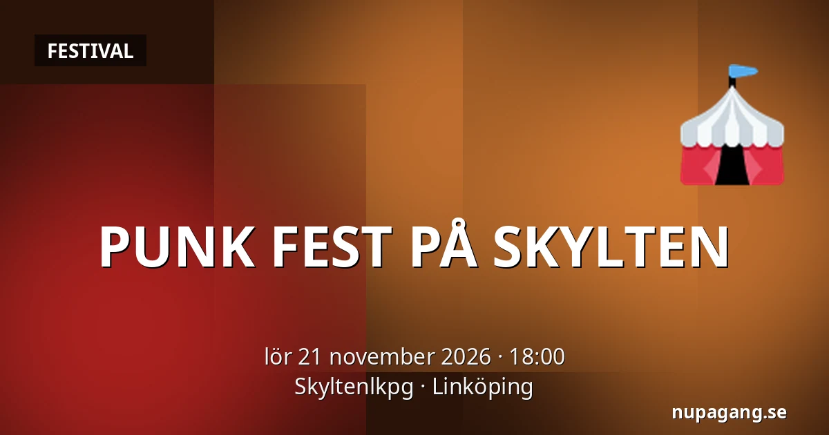 PUNK FEST PÅ SKYLTEN — Skyltenlkpg, Linköping