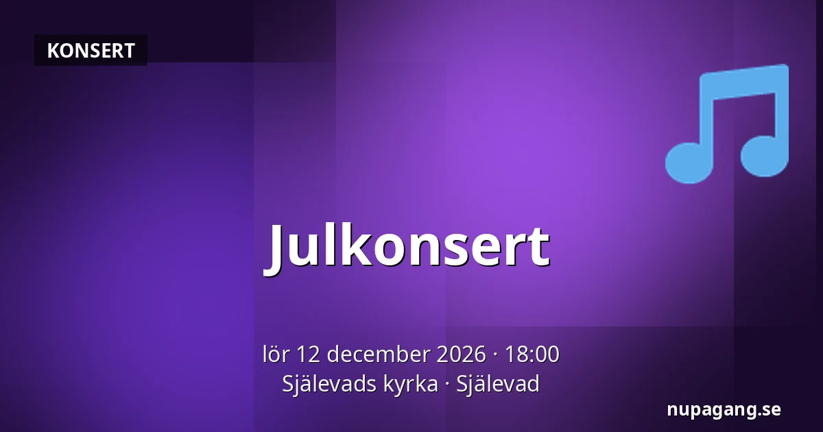 Julkonsert — Själevads kyrka, Själevad