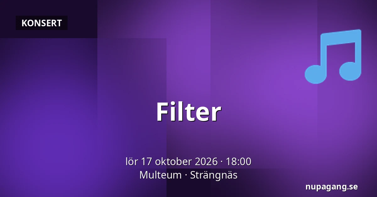 Filter — Multeum, Strängnäs