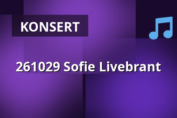 261029 Sofie Livebrant — Stallet - Världens Musik, Stockholm