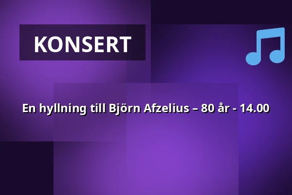 En hyllning till Björn Afzelius – 80 år - 14.00 — Teater Rival, Stockholm