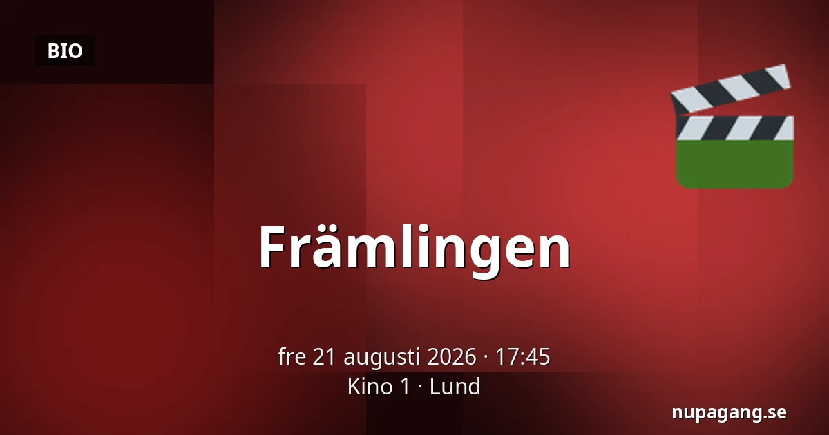 Främlingen — Kino 1, Lund