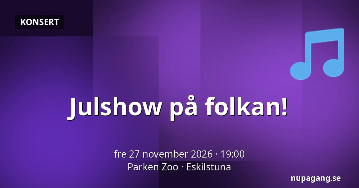 Julshow på folkan! — Parken Zoo, Eskilstuna