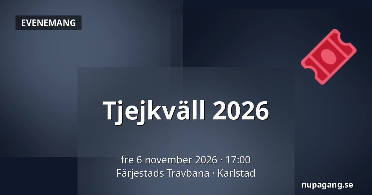 Tjejkväll 2026 — Färjestads Travbana, Karlstad