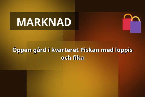 Öppen gård i kvarteret Piskan med loppis och fika — Wollmar Yxkullsgatan 41, Stockholm