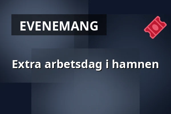 Extra arbetsdag i hamnen — galleri insikten, röda stugan, Åstol