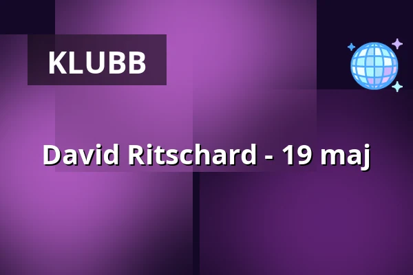 David Ritschard - 19 maj — Pustervik, Göteborg