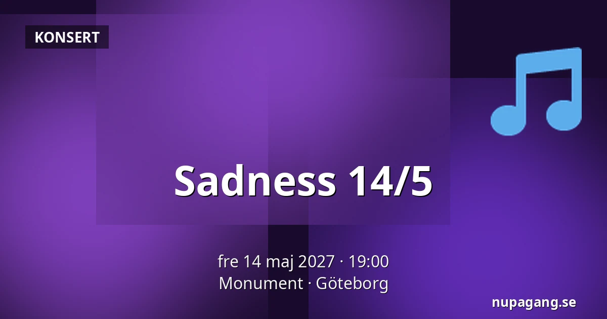 Sadness 14/5 — Monument, Göteborg